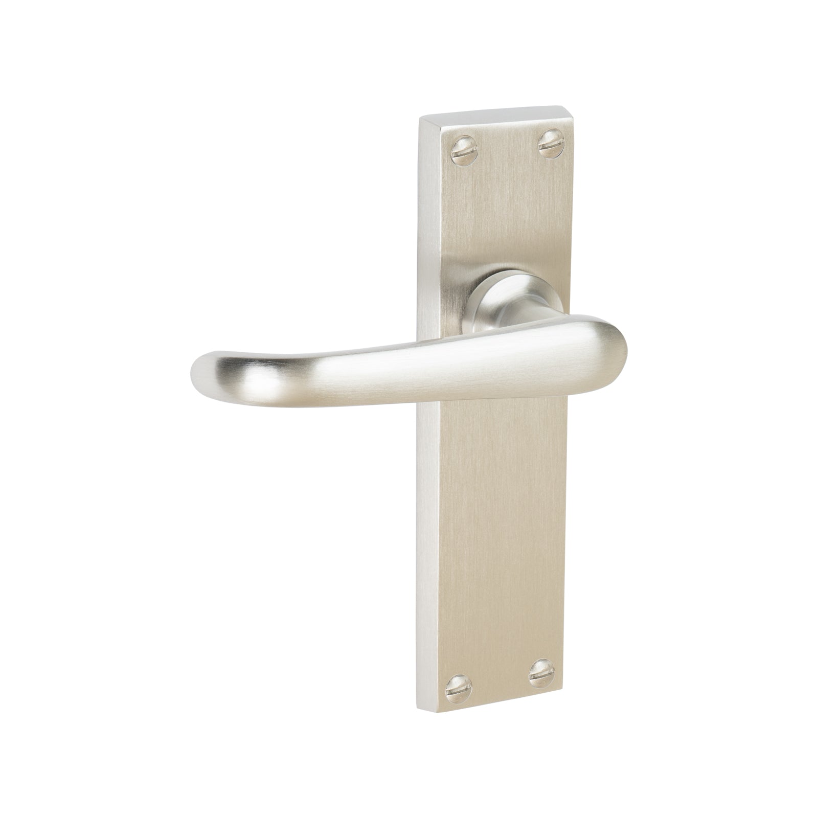 Windsor Door Handles On Plate Latch Handle in Satin Nickel SHOW