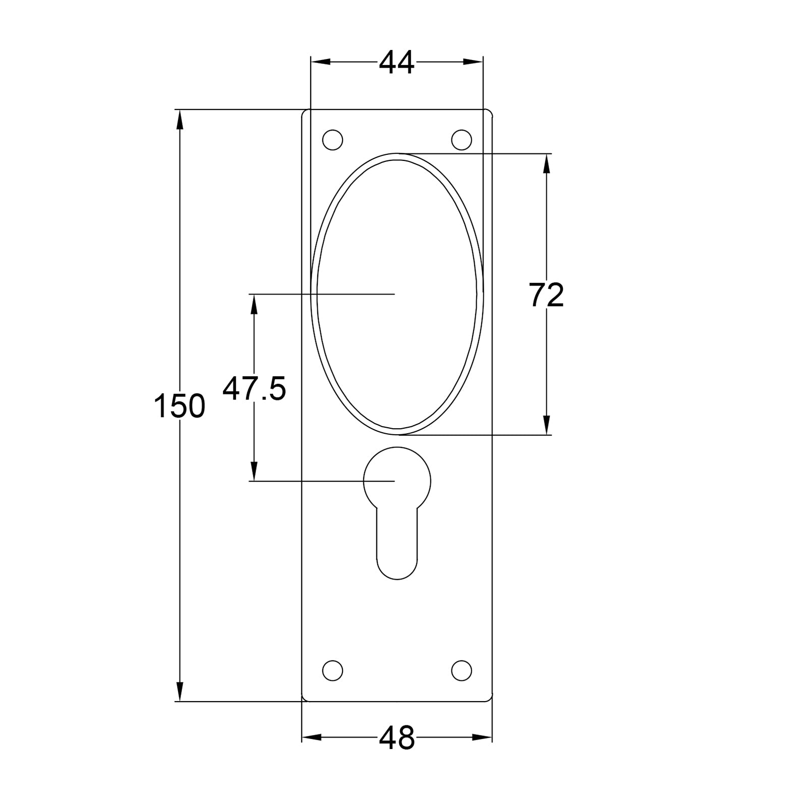 Lincoln Pewter Door Knobs On Narrow Backplate Euro SHOW