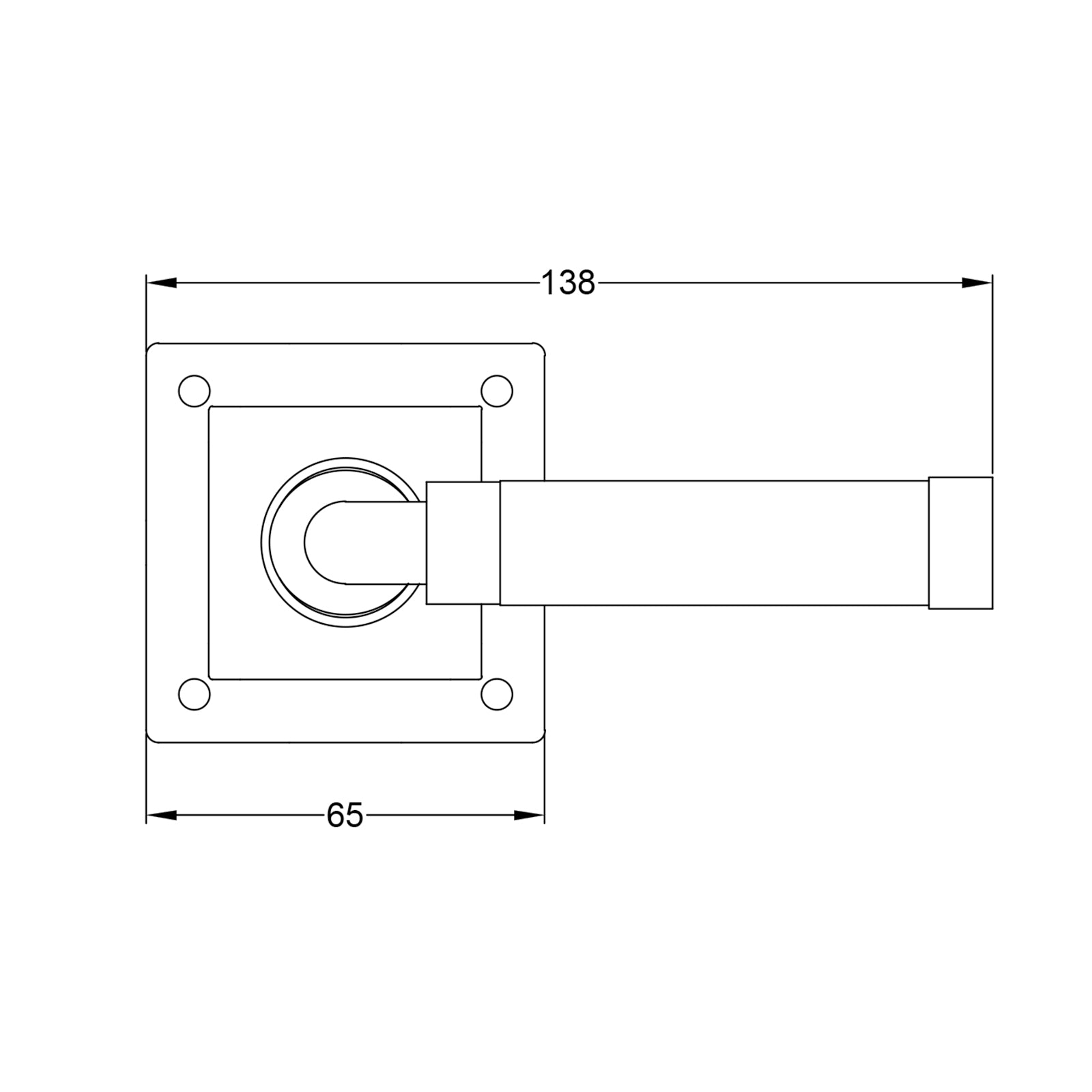 Lincoln Pewter Door Knobs On Square Rose JPEG Drawing SHOW