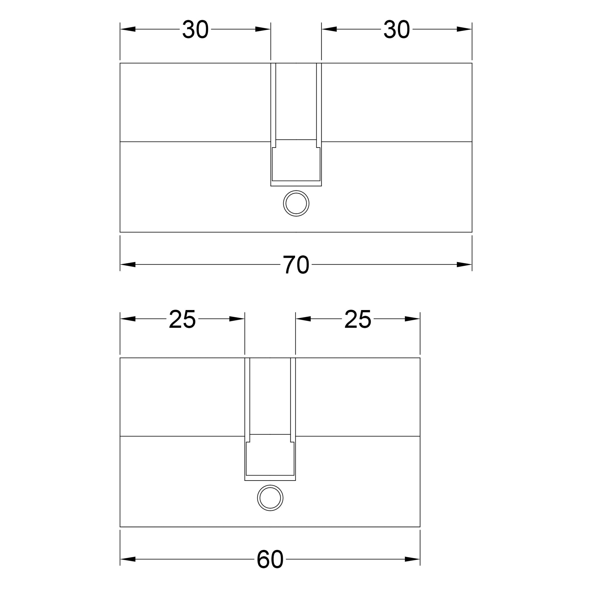 Euro 5 Pin Double Cylinder Keyed Alike