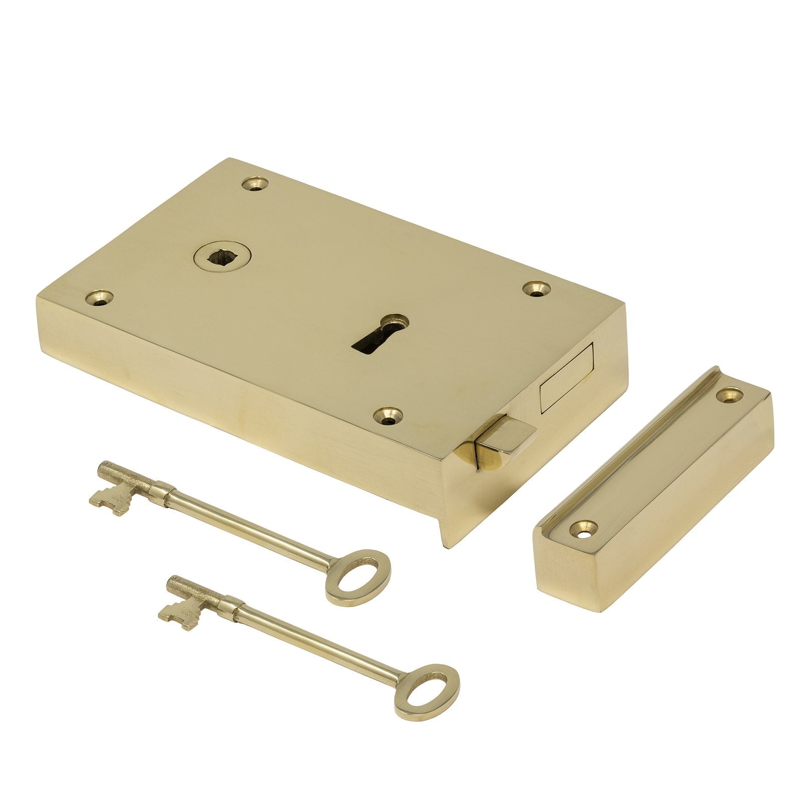 Brass rim lock with keys SHOW