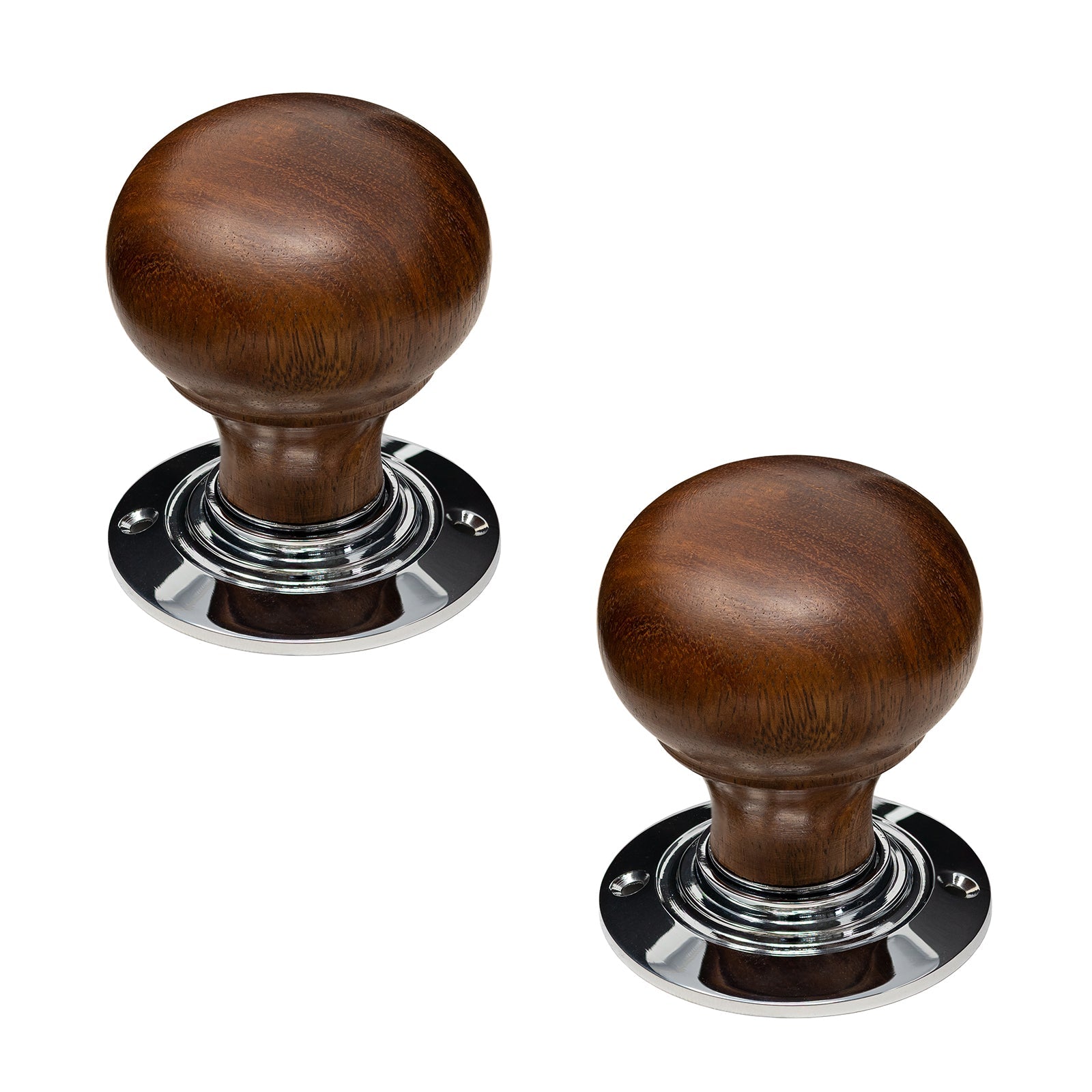 Bun Door Knobs Rosewood & Ebonised