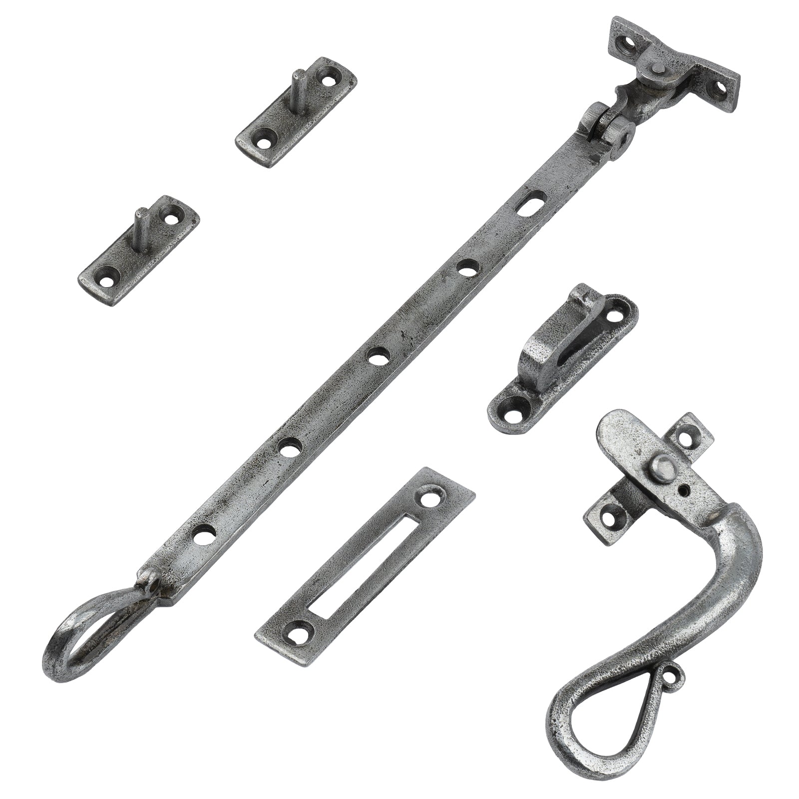 Pewter Shepherds Crook Window Stays