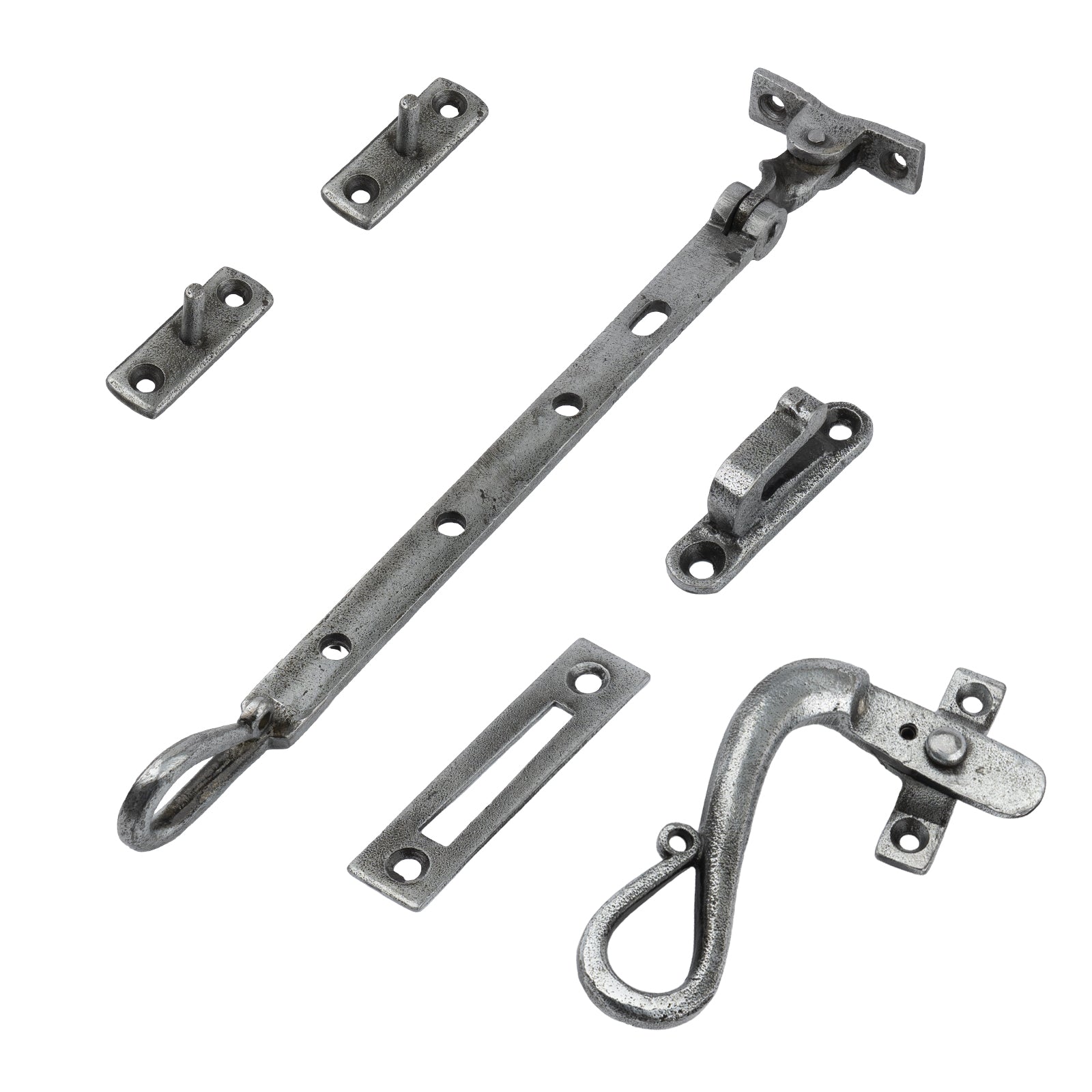 Pewter Shepherds Crook Window Stays