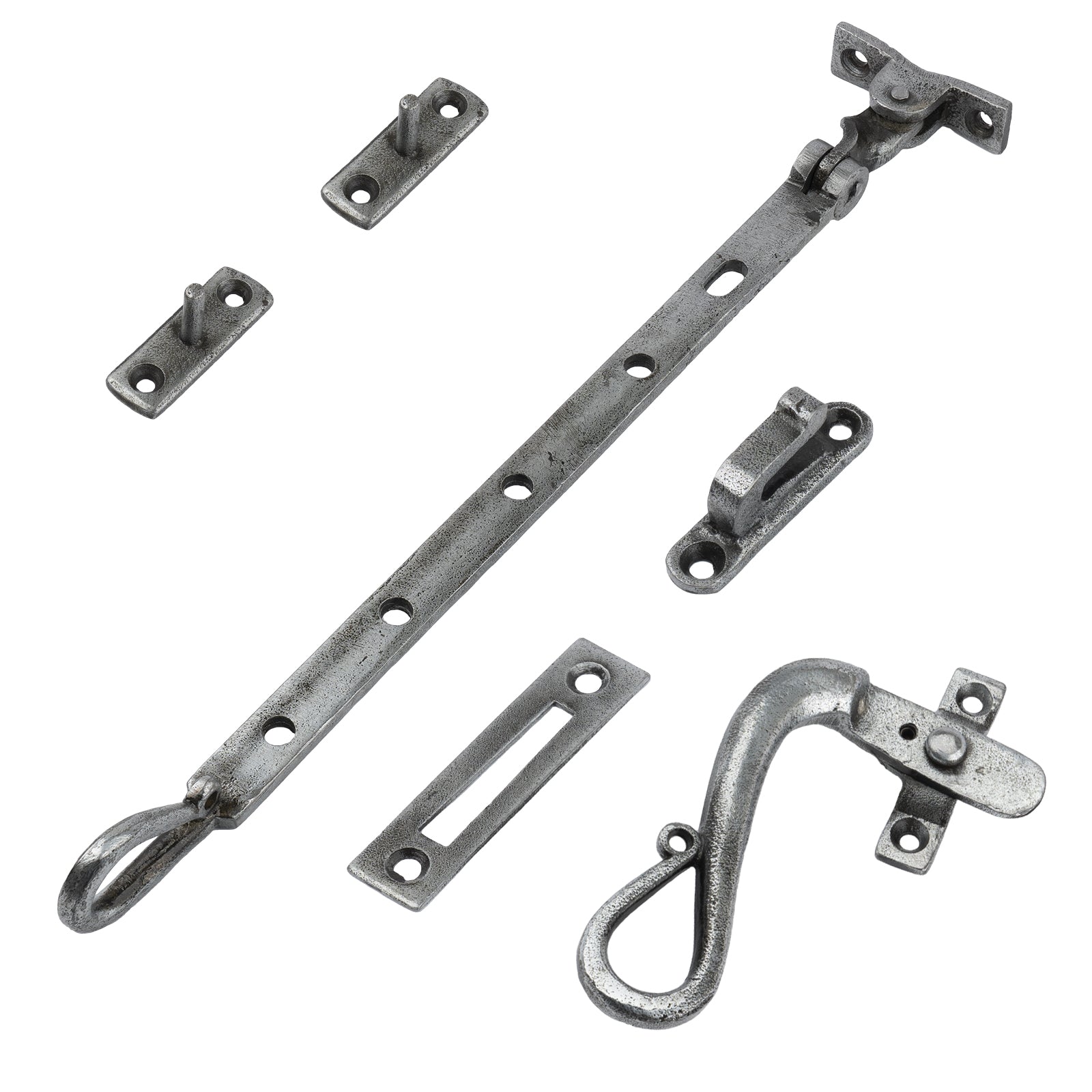 Pewter Shepherds Crook Window Stays