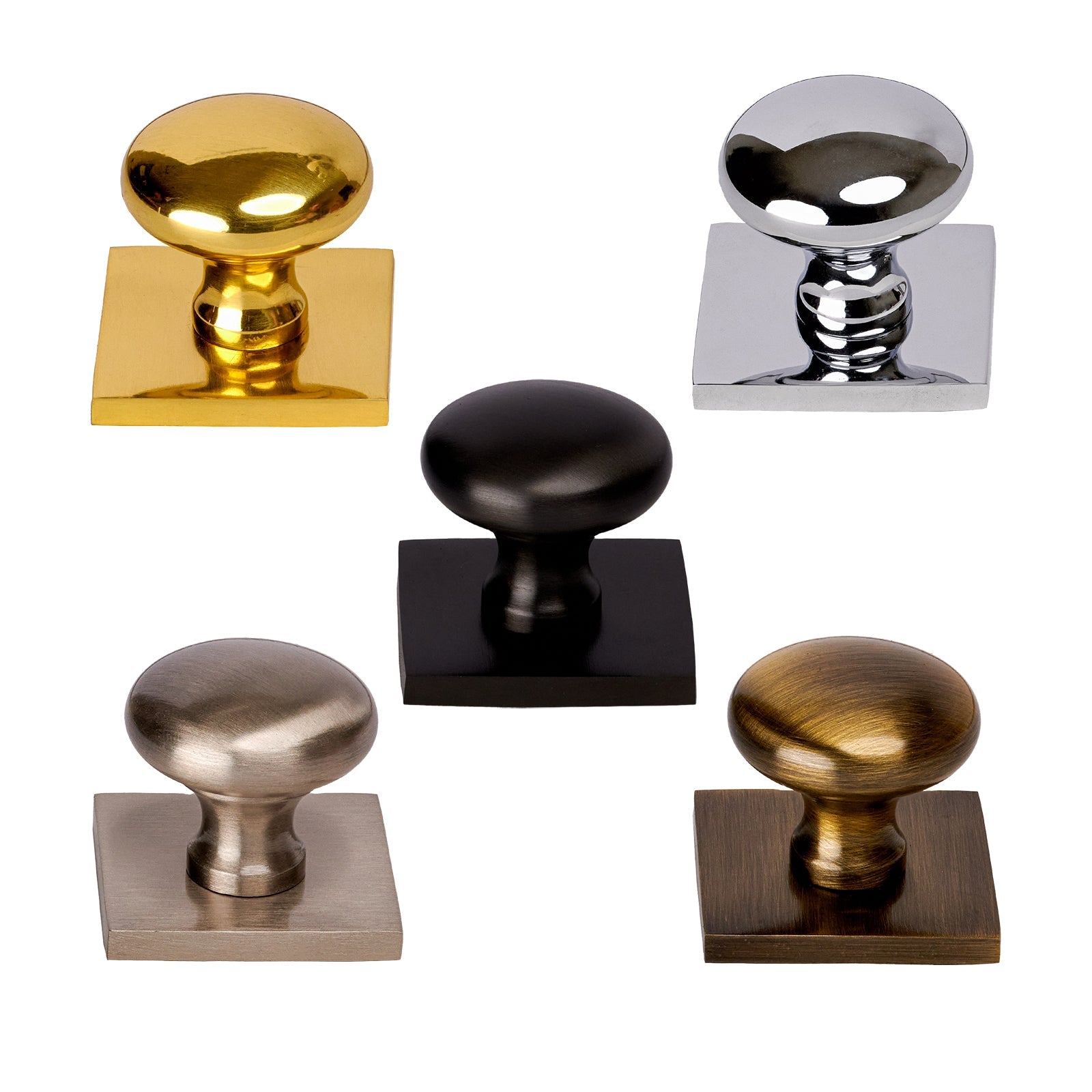 Round Cabinet Knobs On Square Backplate
