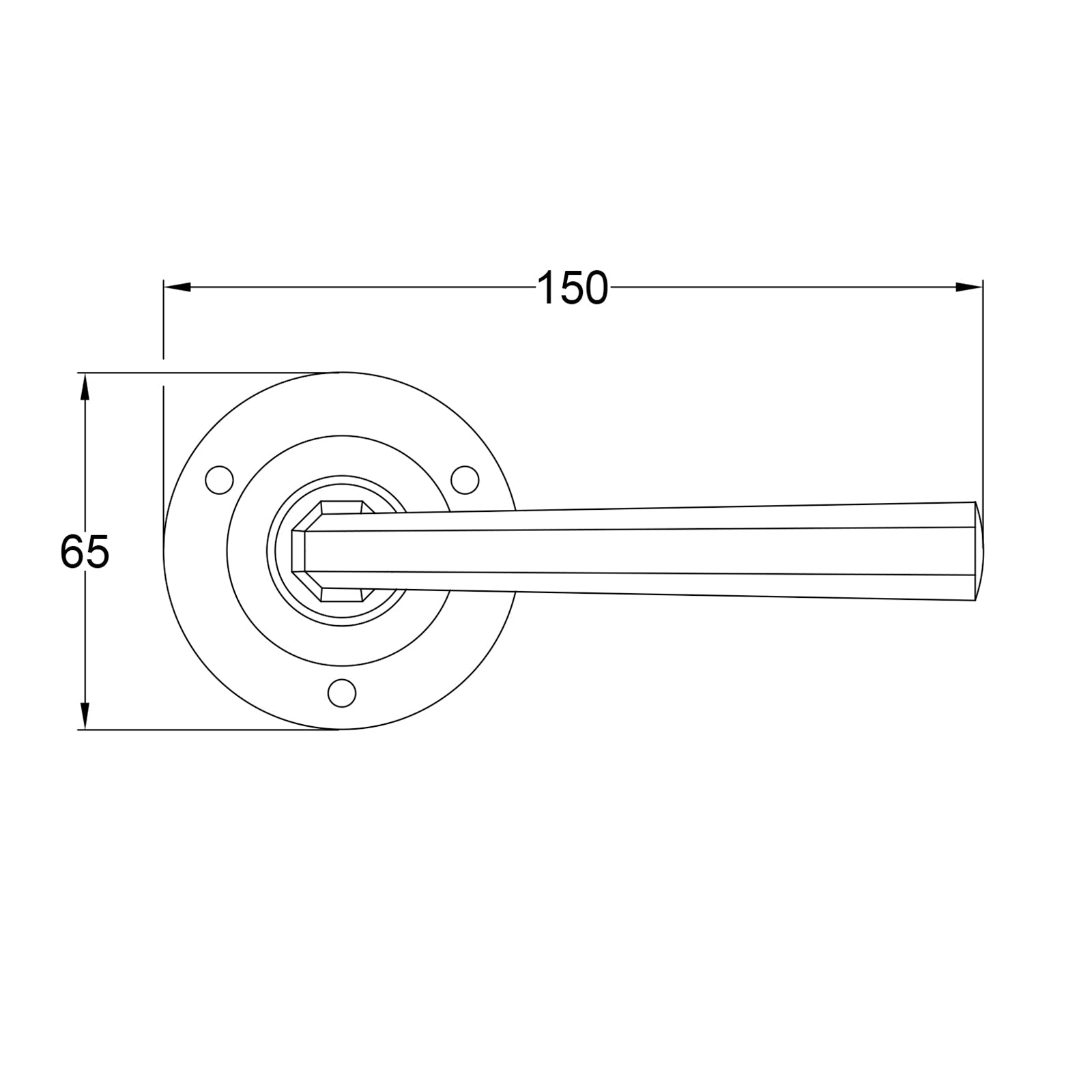 Tunstall Pewter Door Handles On Rose JPEG Drawing SHOW