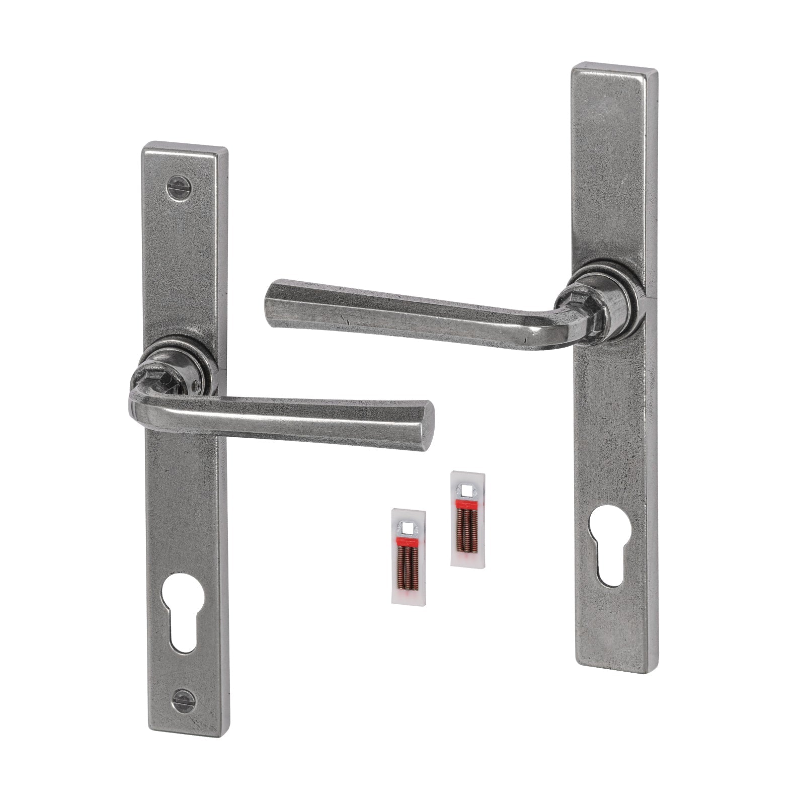 Tunstall Pewter Multipoint Door Handles Sprung