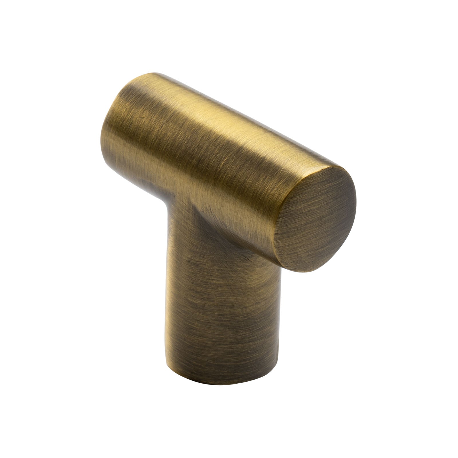 aged brass t bar cupboard knob SHOW