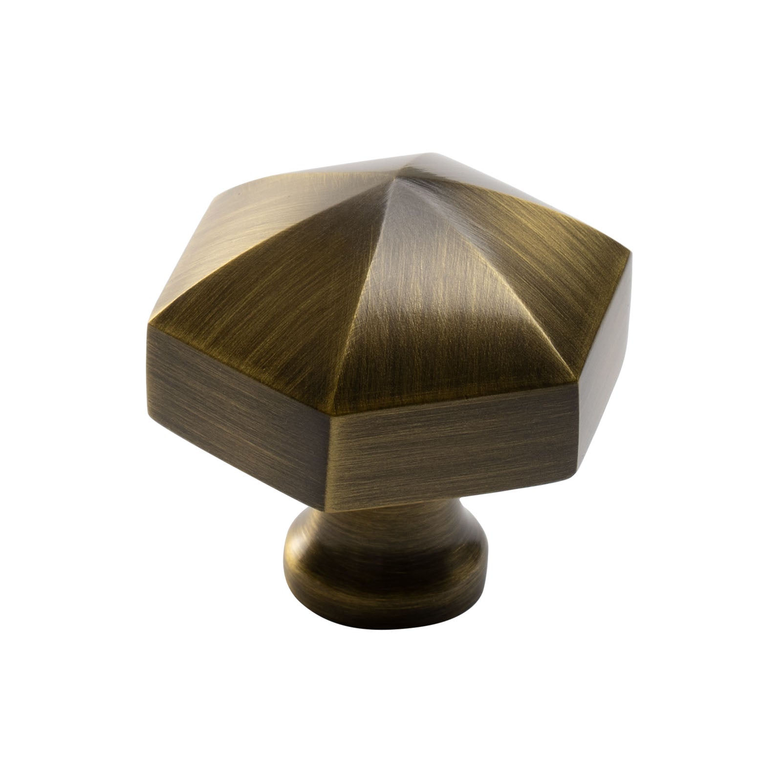 aged brass hexagon knob SHOW