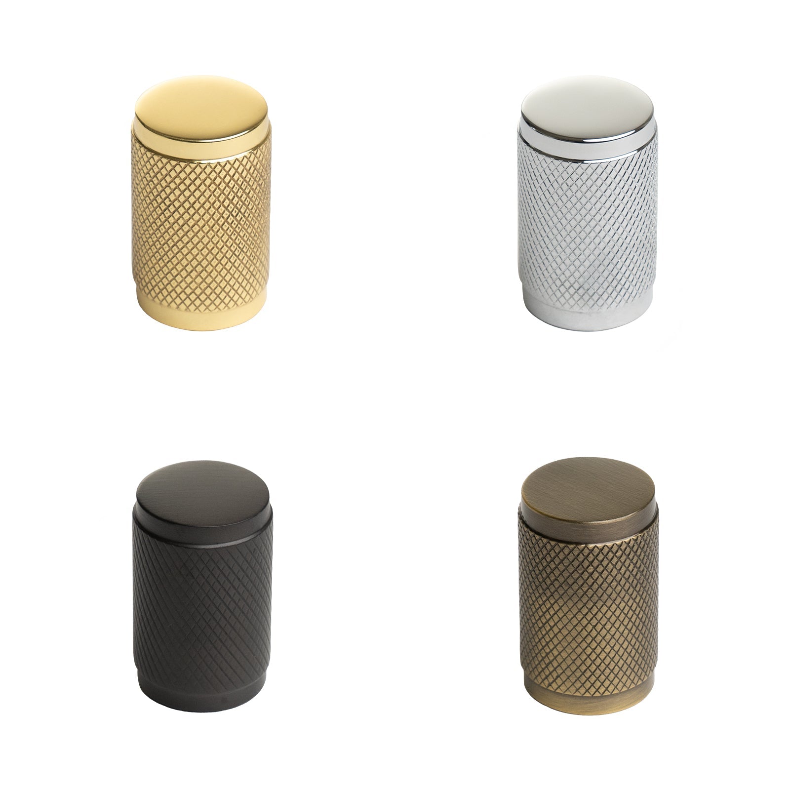 Cylinder Knurled Cabinet Knobs