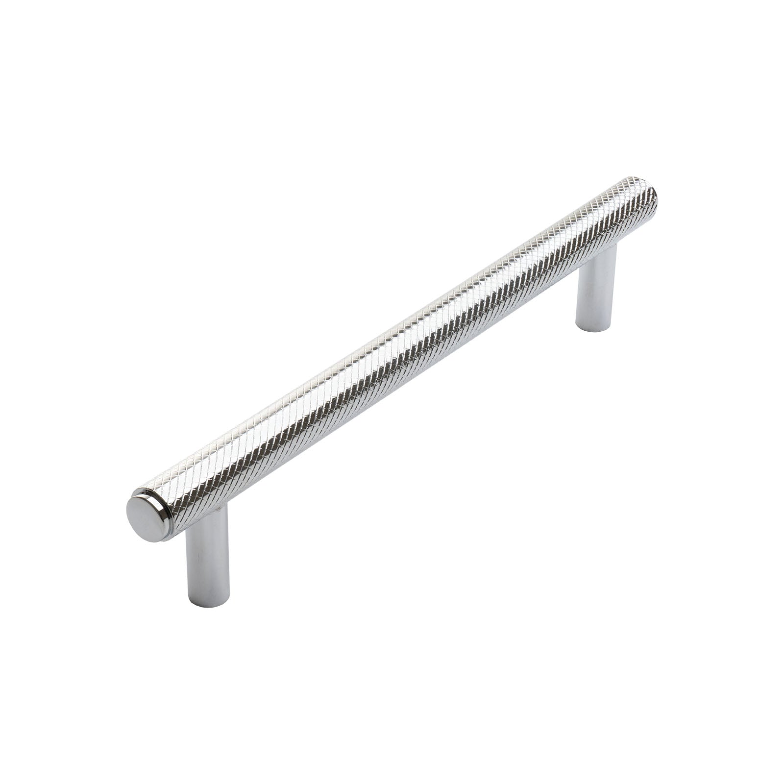 chrome knurled cupboard handle