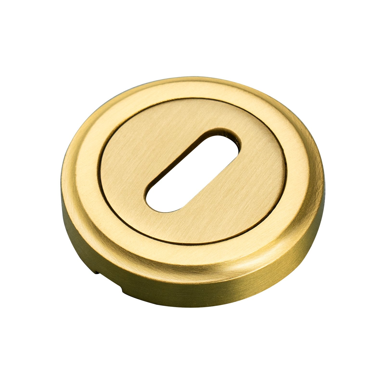 Satin Brass Keyhole Escutcheon BS Profile SHOW