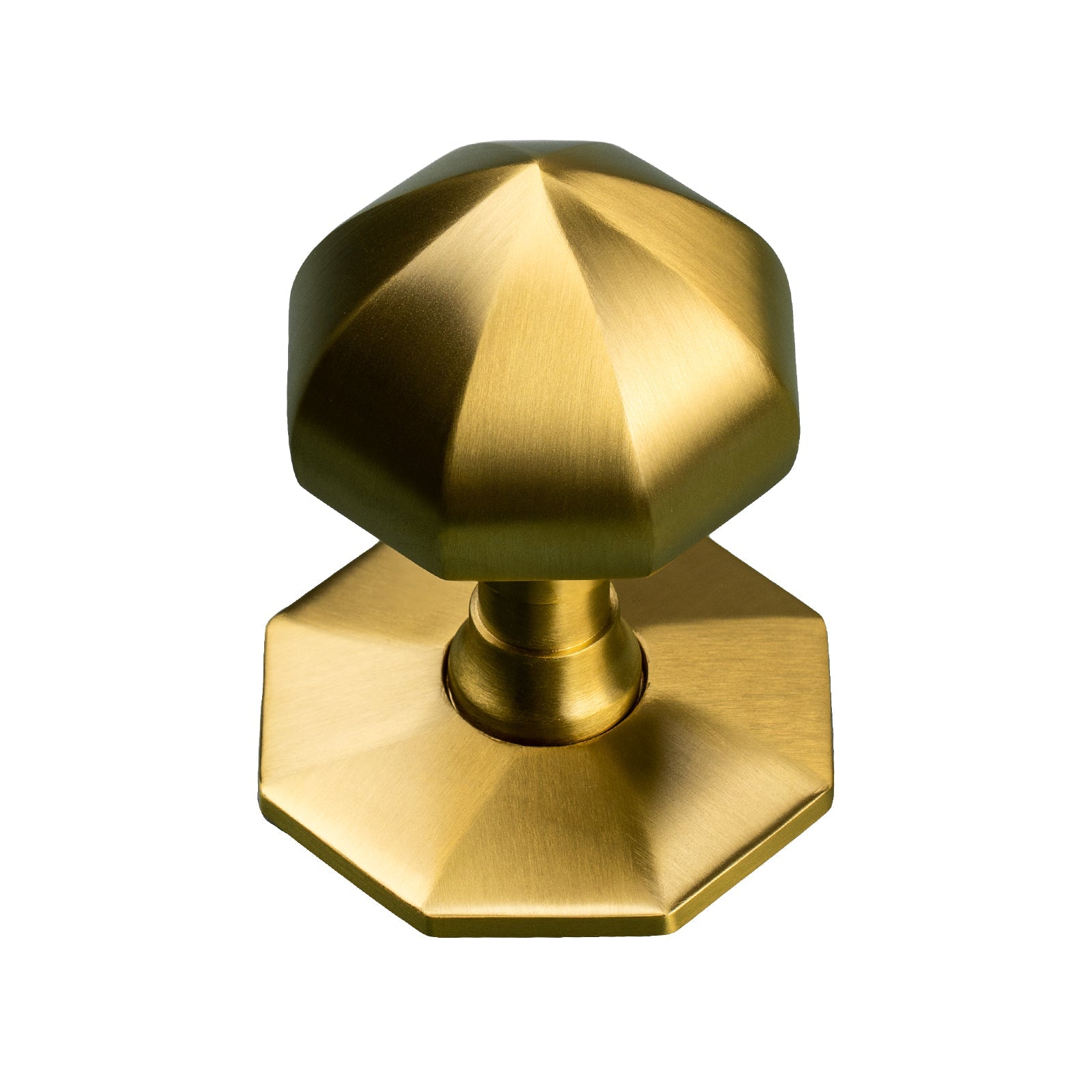 satin brass octagonal centre door knob SHOW