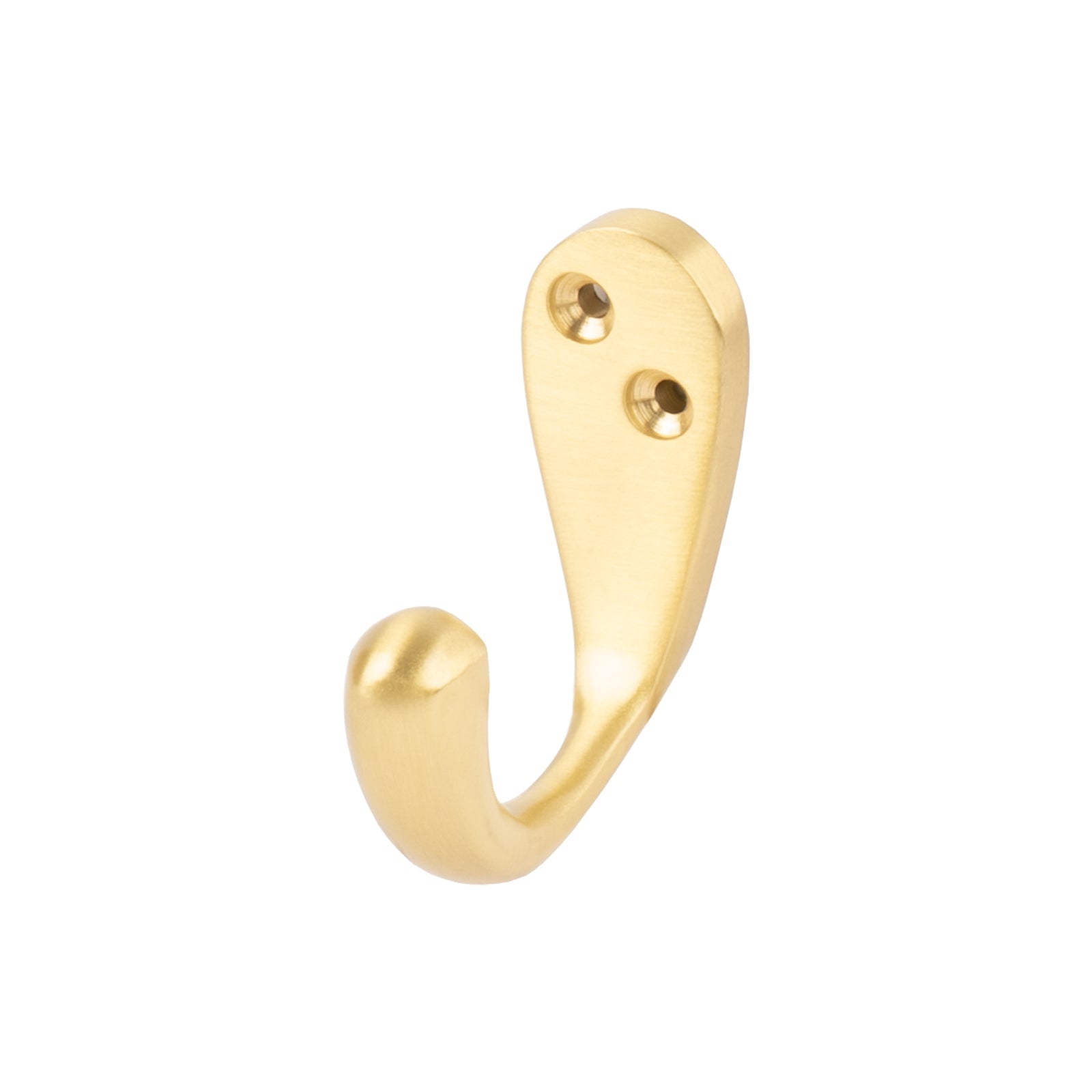 Satin brass robe hook screw on SHOW