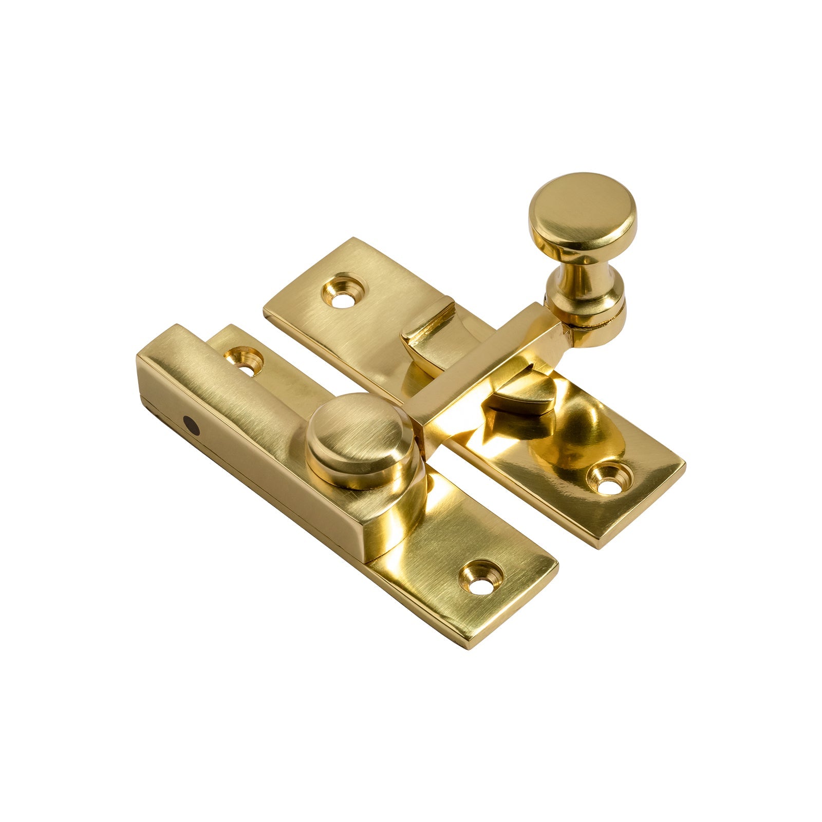 Polished brass sash window fastener SHOW