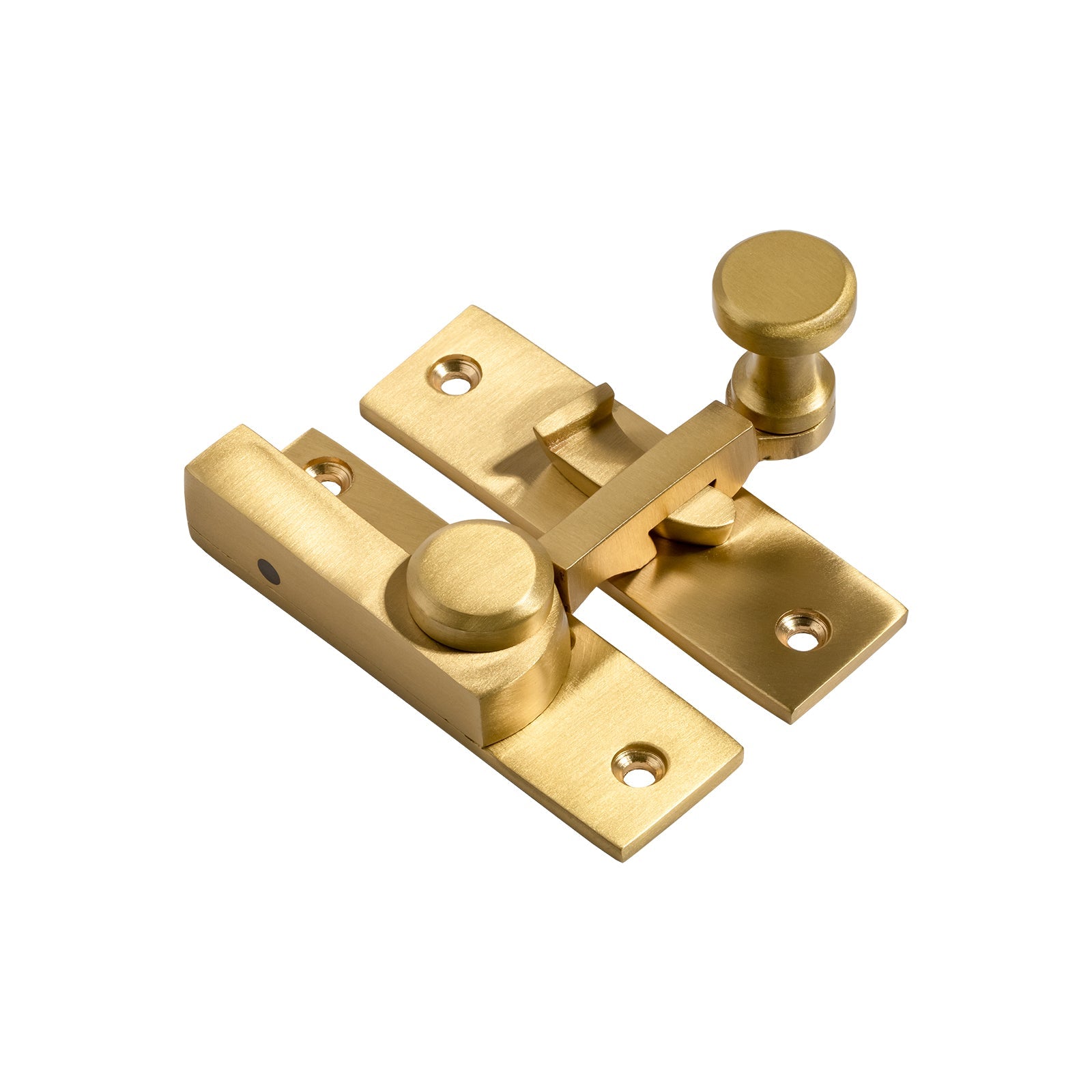 Satin brass sash window fastener SHOW