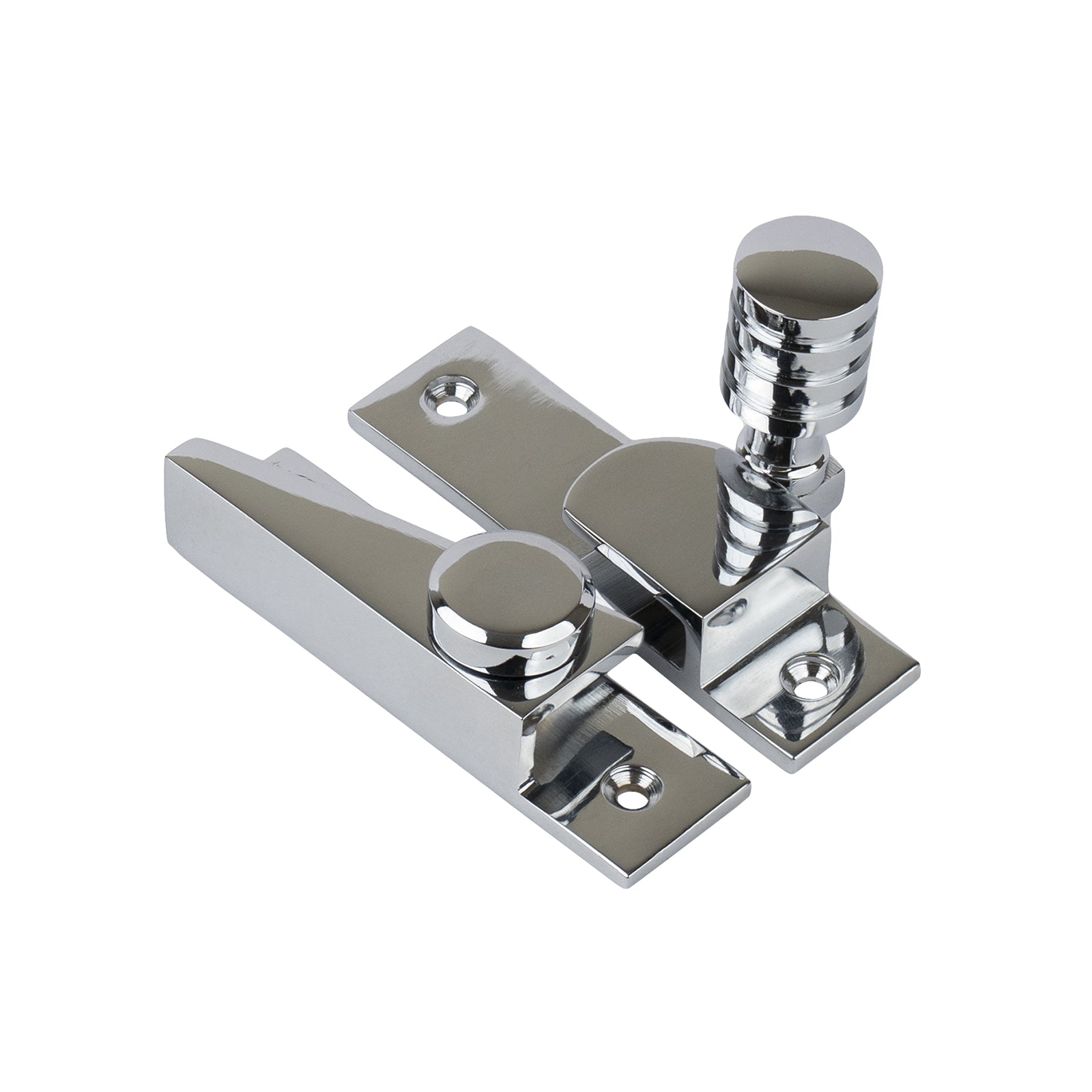 polished chrome bun hook plate sash window fastener SHOW