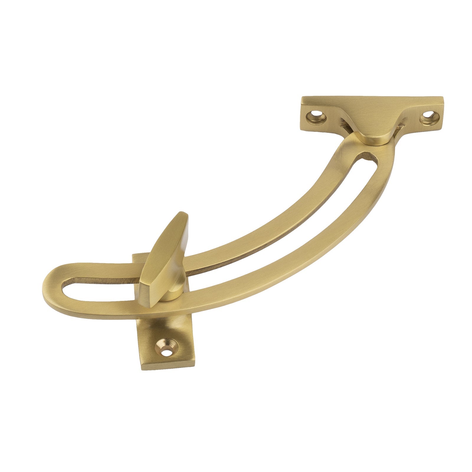 Satin brass quadrant arm window stay SHOW