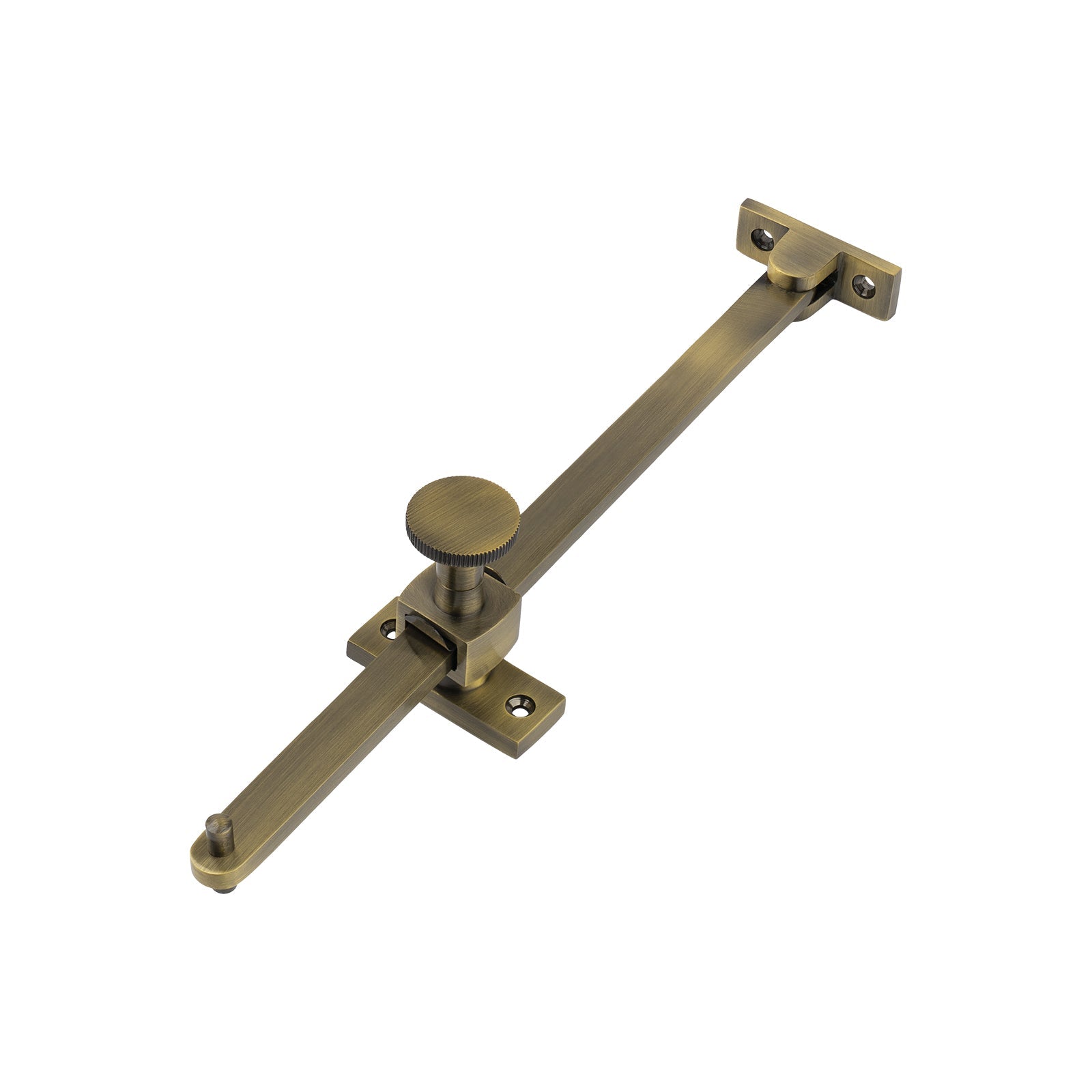 aged brass sliding casement stay SHOW